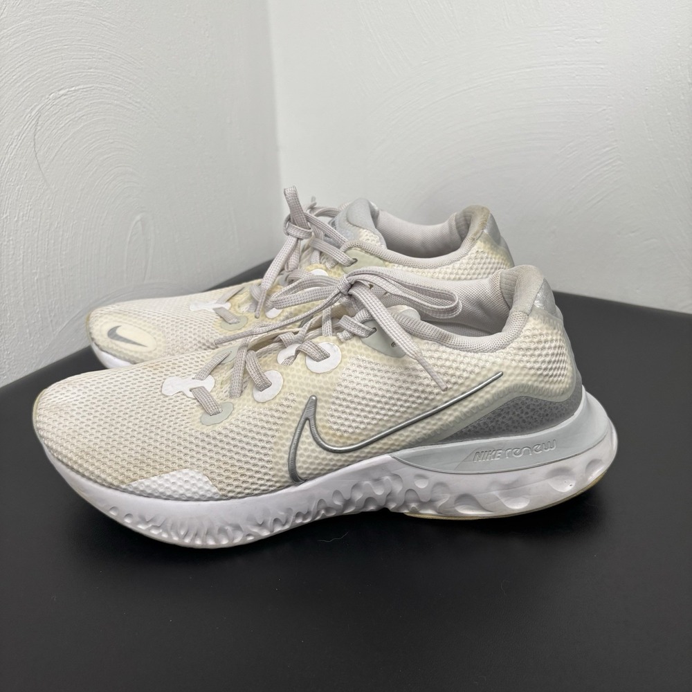 Nike Womens Renew Run CK6360-003 White‎ Running Shoes Sneakers Size 10 US